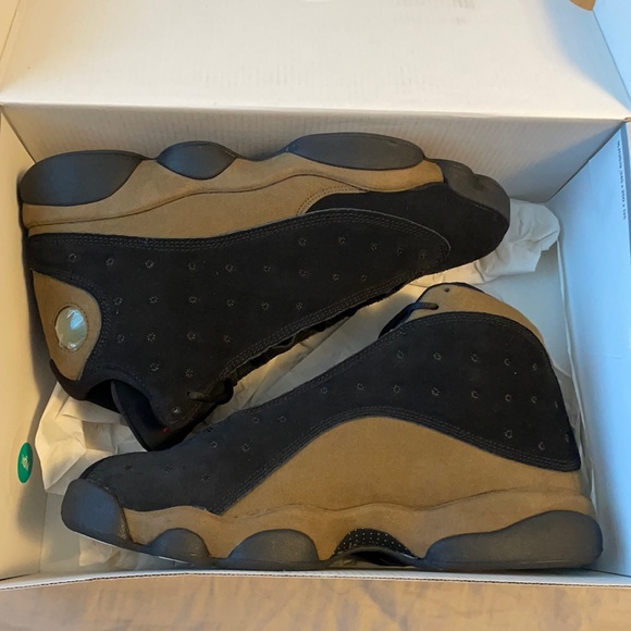 Jordan 13 olive and black size 10